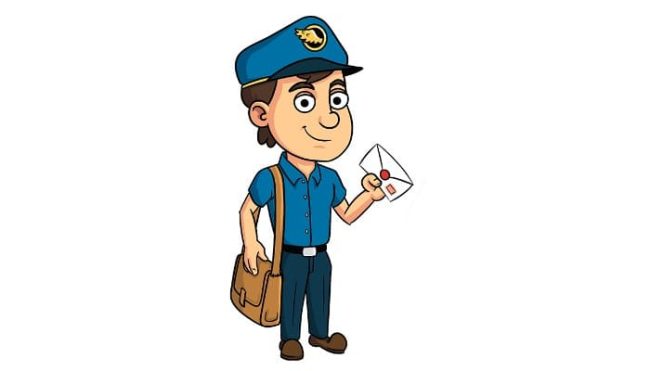 How to draw a postman
