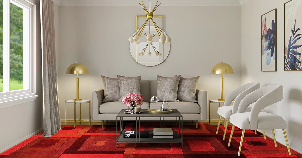 Red Rugs and Neutral Carpets