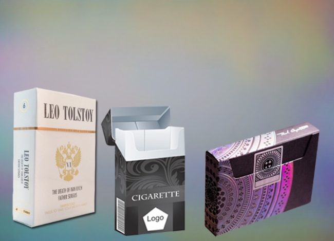 empty paper flip top cigarette boxes