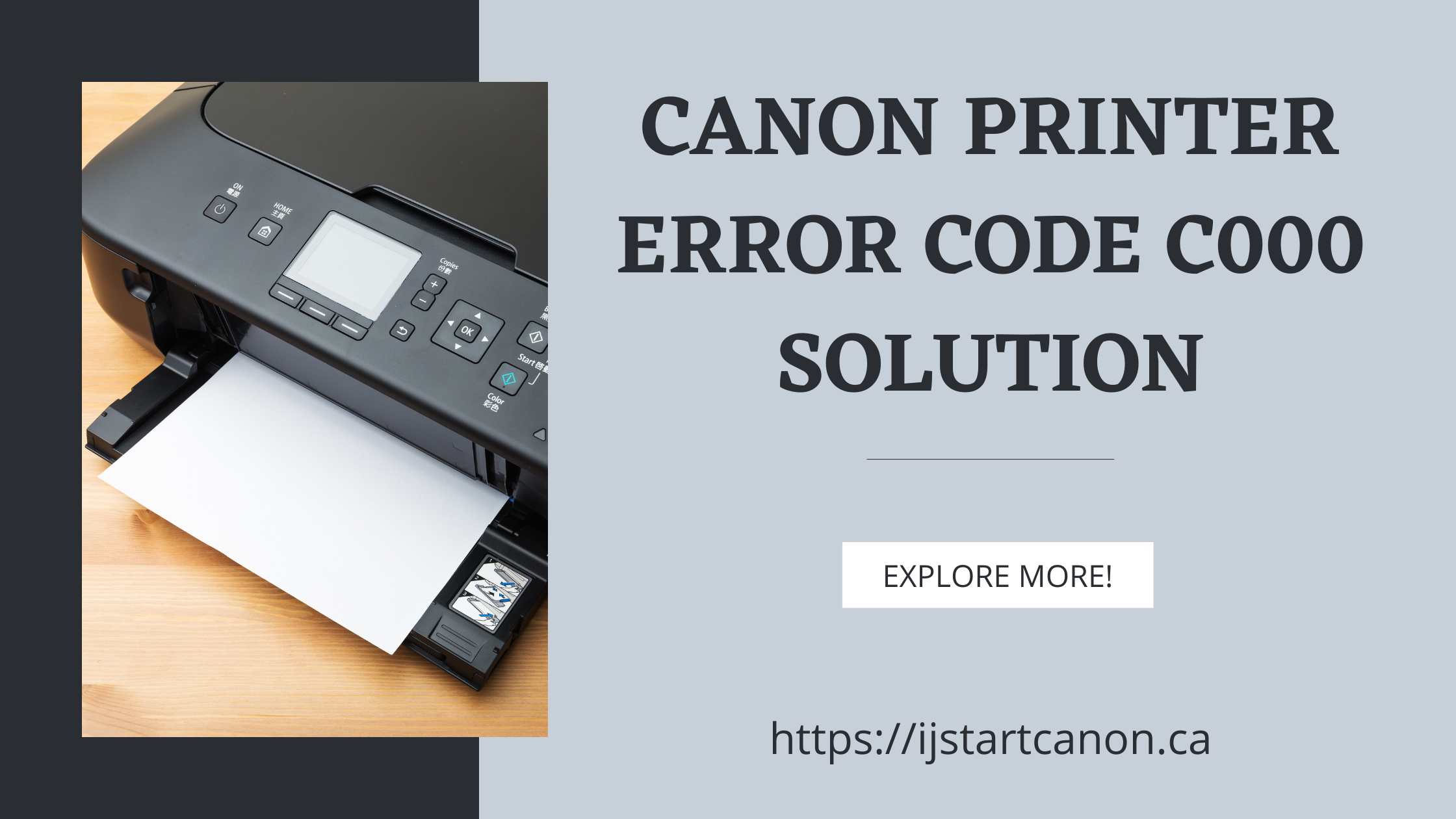 Solution for Canon Printer Error Code C000