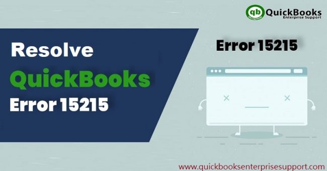 QuickBooks Error Code 15215