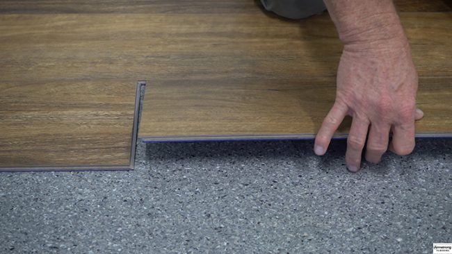hybrid flooring in bathroom