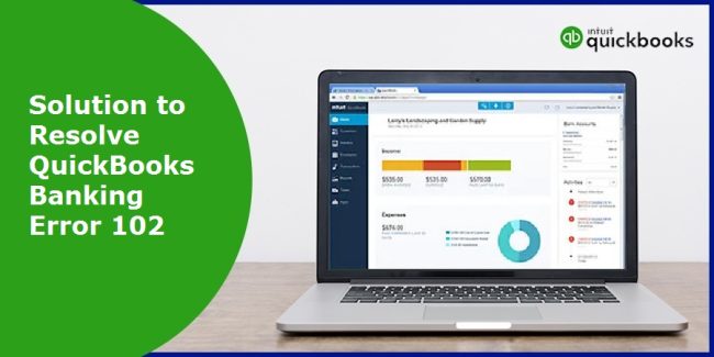 QuickBooks Banking Error Code 102 Image