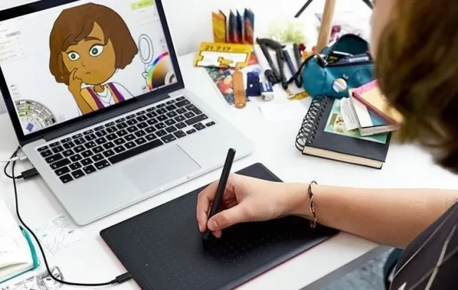 tablet with pen and keyboard